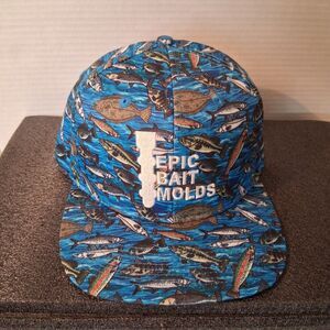 Double Portion Supply Epic Bait Molds Hawaiian Fish Print Snapback Hat Adult